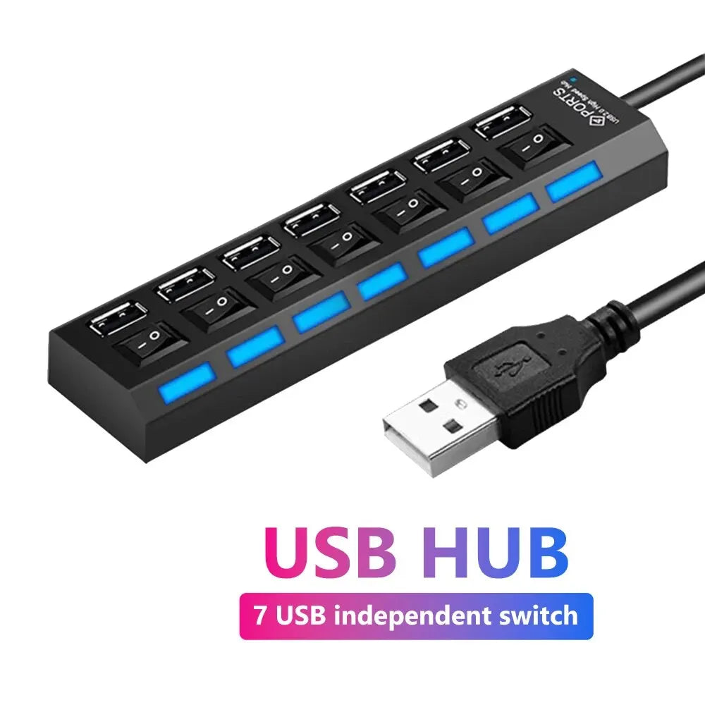 USB 2.0 Hub Multi USB Splitter