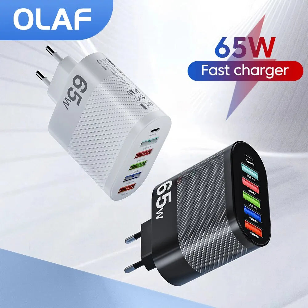 Olaf 65W 5Ports USB Charger